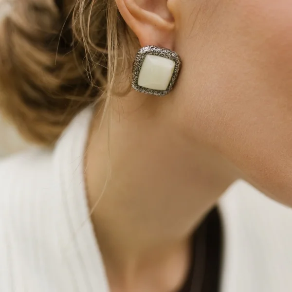 Серебряные серьги с янтарем E30011CM manufacturer