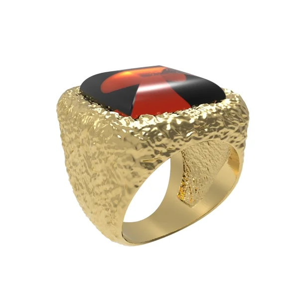 Серебряное кольцо с янтарем R30011ZK manufacturer