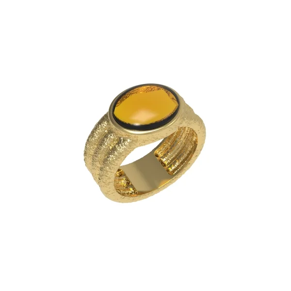 Серебряное кольцо с янтарем R30012ZK manufacturer