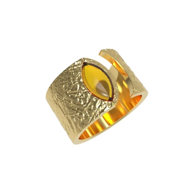 Серебряное кольцо с янтарем R30024ZK manufacturer