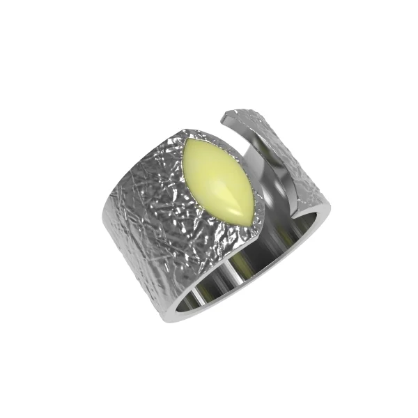 Серебряное кольцо с янтарем R30024CM manufacturer