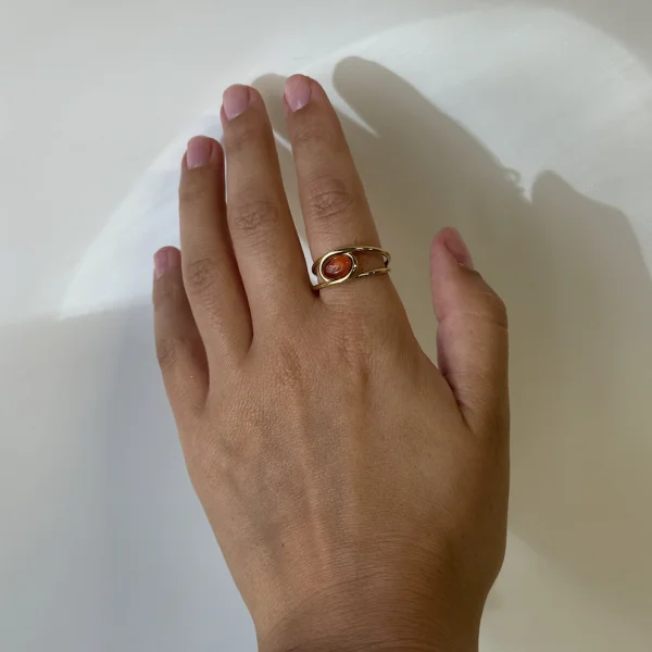 Кольцо серебряное с янтарём R30035ZK SunStone