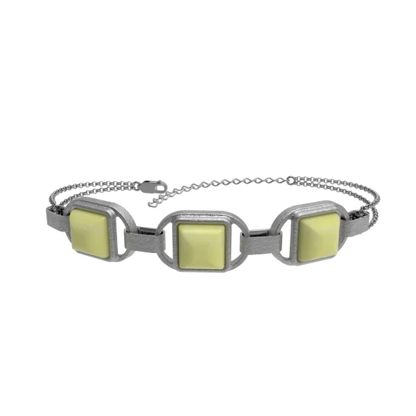 Серебряный  браслет с янтарем W31028CM manufacturer