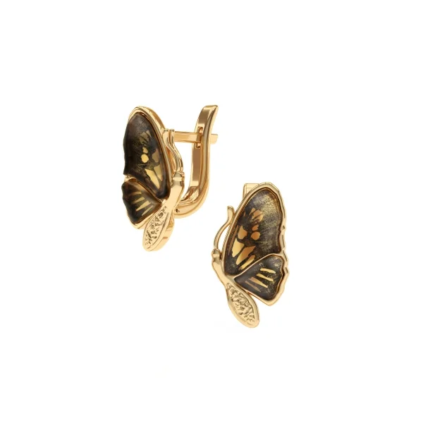 Серебряные серьги с янтарём E9150ZO SunStone