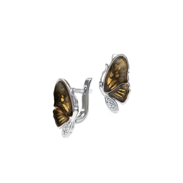 Серебряные серьги с янтарём E9150RO SunStone