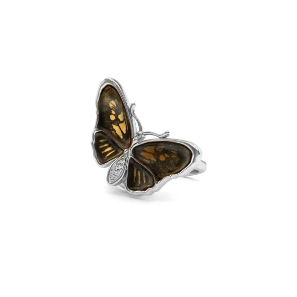 Кольцо серебряное с янтарём R9150RO SunStone