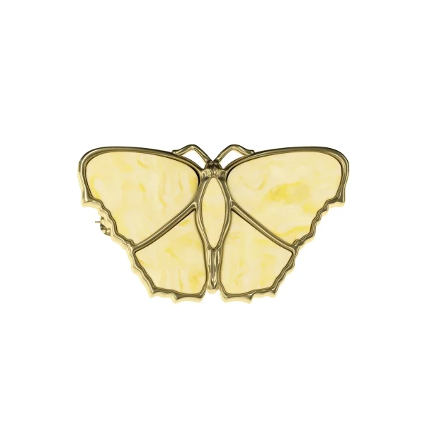 Брошь серебряная с янтарём BP9155ZM SunStone