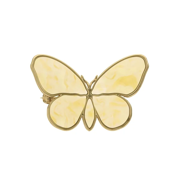 Брошь серебряная с янтарём BP9152ZM SunStone