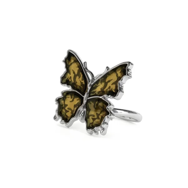 Кольцо серебряное с янтарём R9151RO SunStone