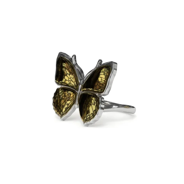 Кольцо серебряное с янтарём R9154RO SunStone