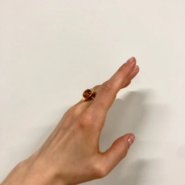 Кольцо серебряное с янтарём R3531ZK SunStone