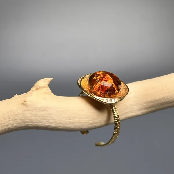 Кольцо серебряное с янтарём R3531ZK SunStone