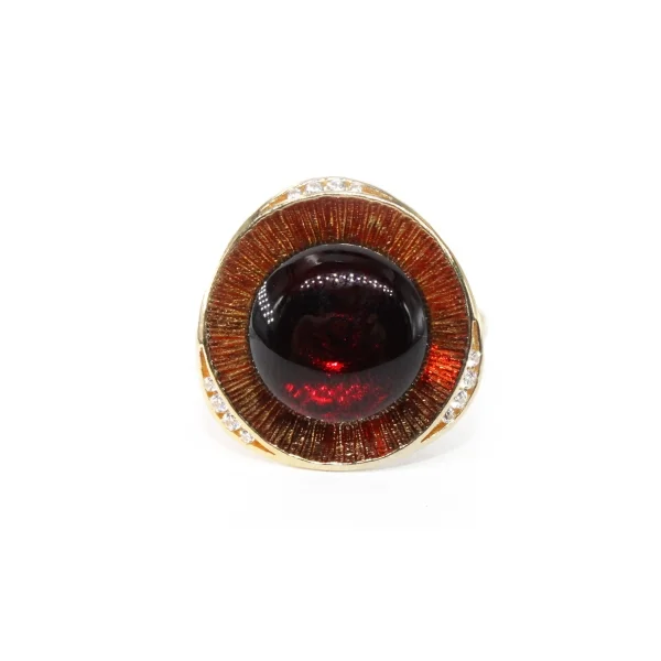 Кольцо серебряное с янтарём R3531ZK SunStone