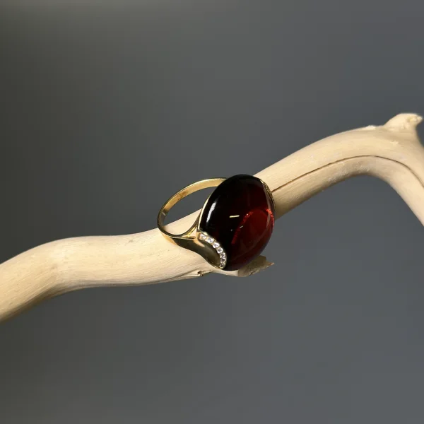 Кольцо серебряное с янтарём R3292ZV SunStone
