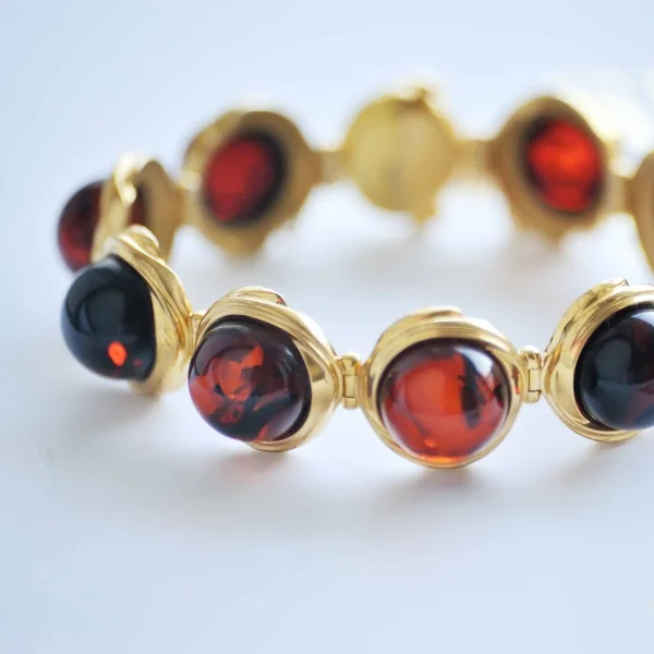 Браслет серебряный с янтарём W000007ZV SunStone