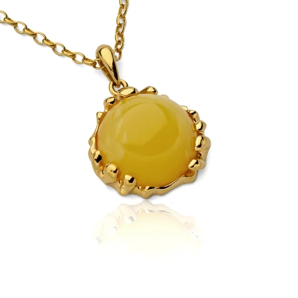 Кулон серебряный с янтарём P000003ZM SunStone