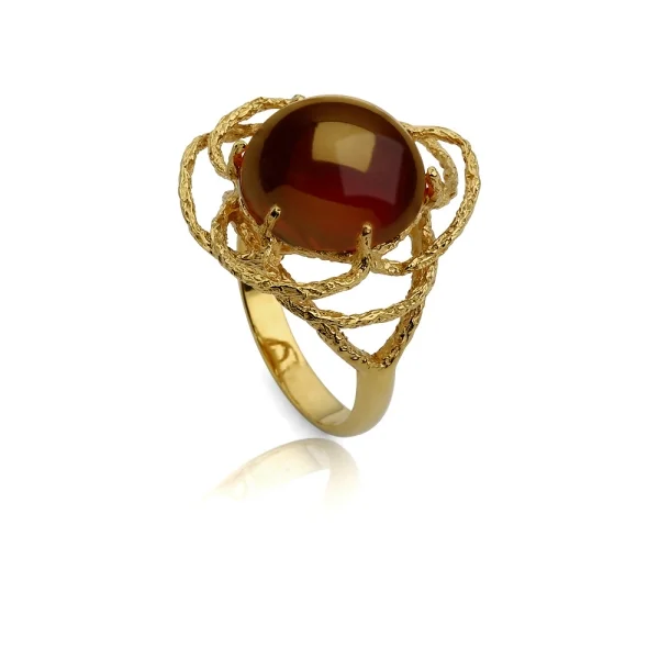 Кольцо серебряное с янтарём R000013ZK SunStone