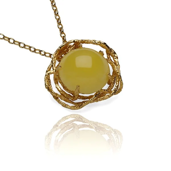 Кулон серебряный с янтарём P000008ZM SunStone