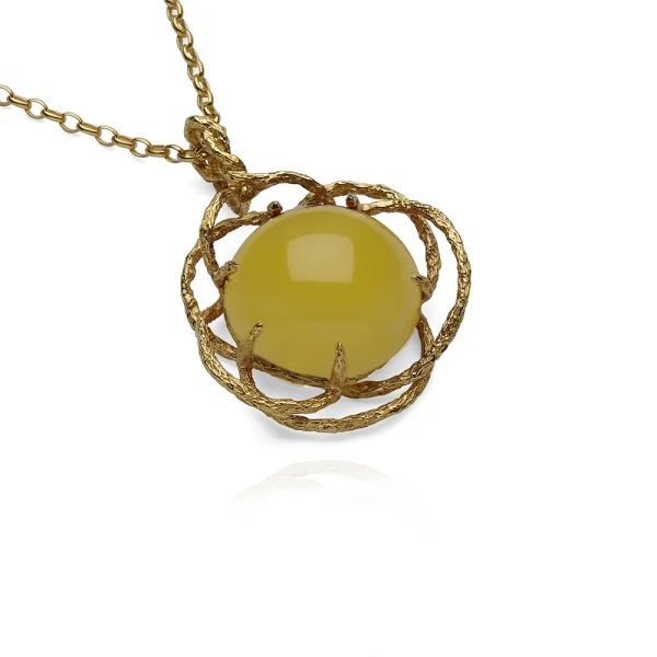 Кулон серебряный с янтарём P000013ZM SunStone