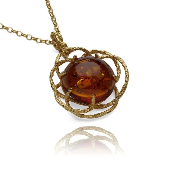 Кулон серебряный с янтарём P000013ZK SunStone
