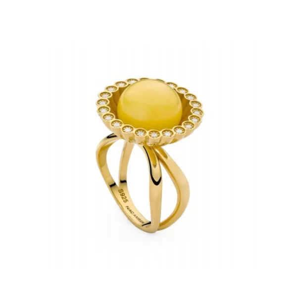 Кольцо серебряное с янтарём R000022ZM SunStone