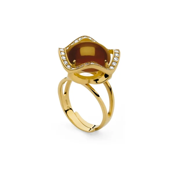 Кольцо серебряное с янтарём R000023ZK SunStone