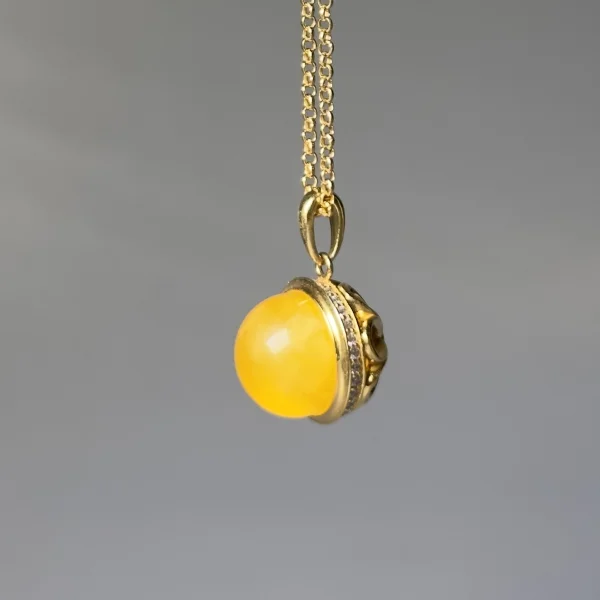 Кулон серебряный с янтарём P000024ZM SunStone