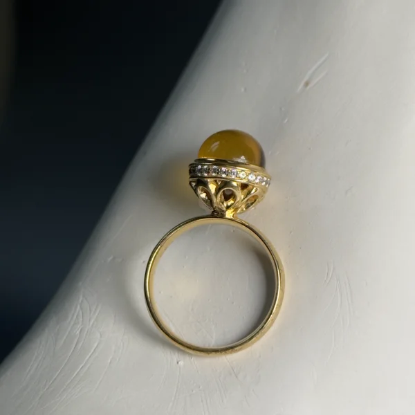 Кольцо серебряное с янтарём R000024ZK SunStone