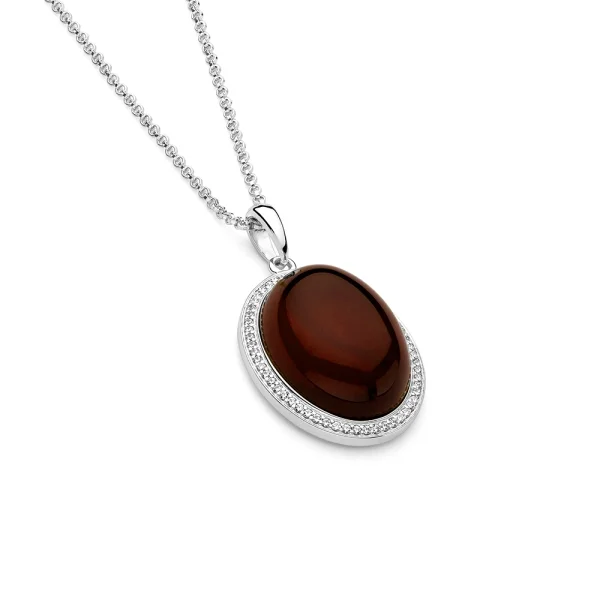 Кулон серебряный с янтарём P000028RV SunStone