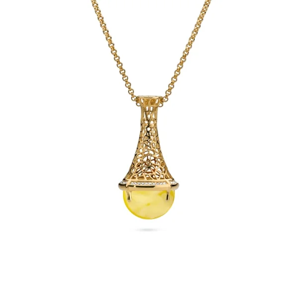Кулон серебряный с янтарём P000025ZM SunStone