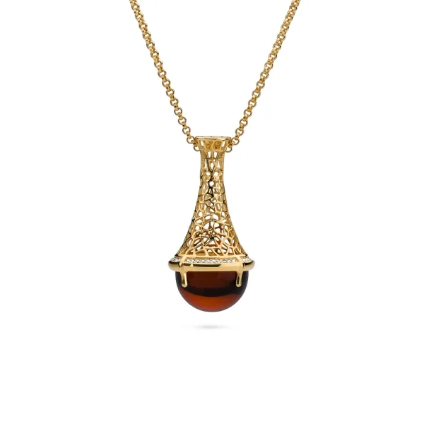Кулон серебряный с янтарём P000025ZK SunStone