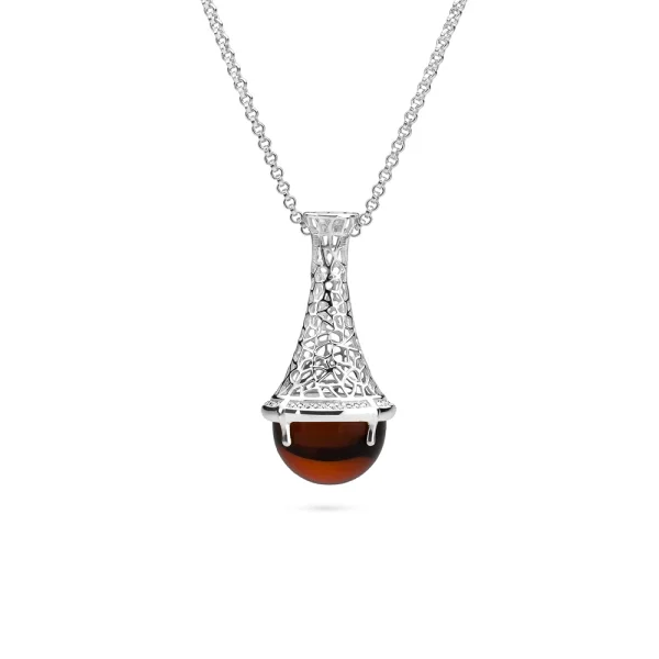 Кулон серебряный с янтарём P000025RV SunStone
