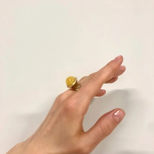 Кольцо серебряное с янтарём R000025ZM SunStone