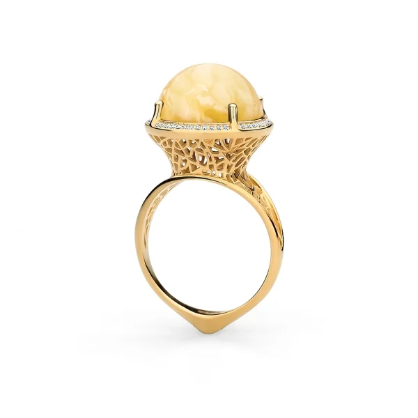 Кольцо серебряное с янтарём R000025ZM SunStone