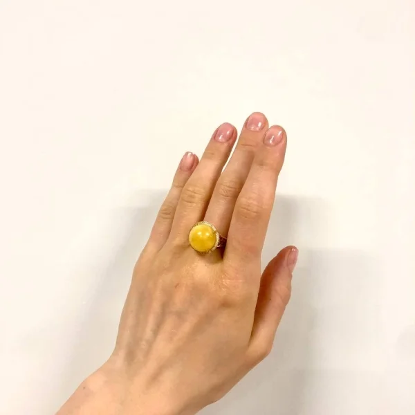 Кольцо серебряное с янтарём R000025ZM SunStone