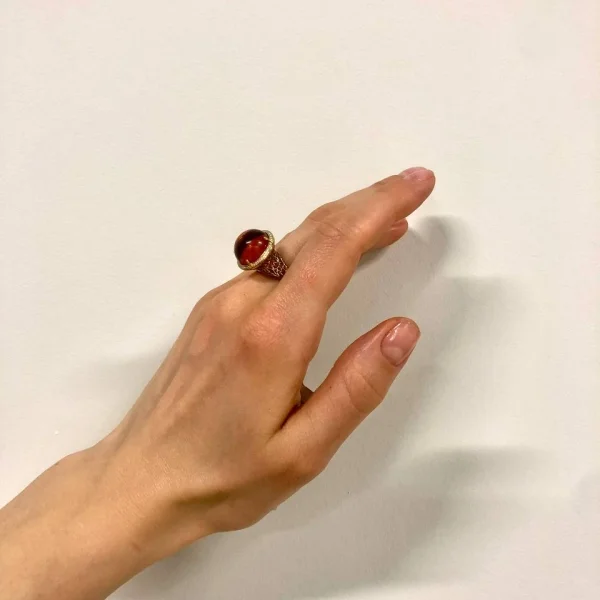 Кольцо серебряное с янтарём R000025ZK SunStone