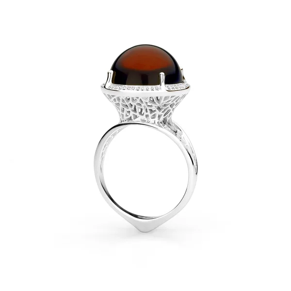 Кольцо серебряное с янтарём R000025RV SunStone