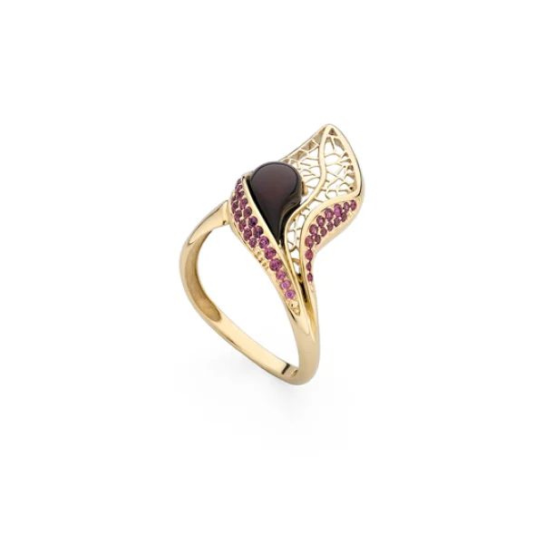 Кольцо серебряное с янтарём R000044ZV SunStone