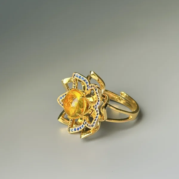 Кольцо серебряное с янтарём R000029ZK SunStone