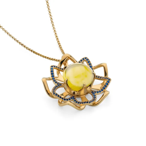 Кулон серебряный с янтарём P000029ZM SunStone