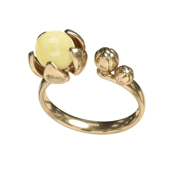 Кольцо серебряное с янтарём R9221ZM SunStone