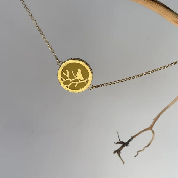 Колье серебряное с янтарём N10009-1ZK SunStone