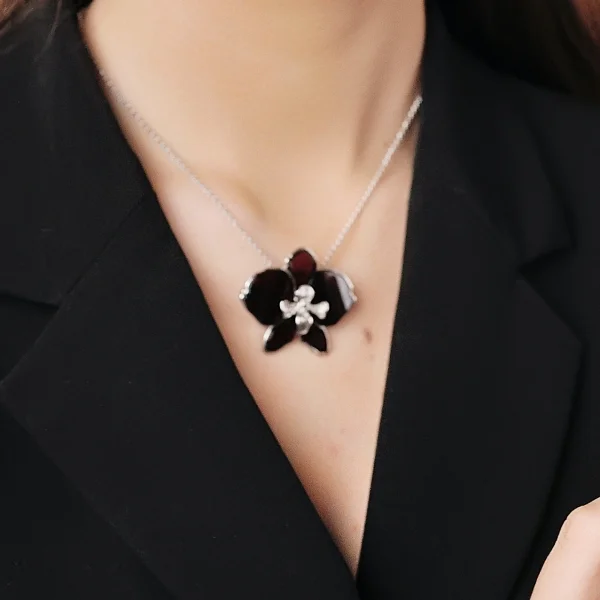 Брошь серебряная с янтарём BP9211RV SunStone