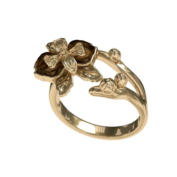 Кольцо серебряное с янтарём R9212ZK SunStone