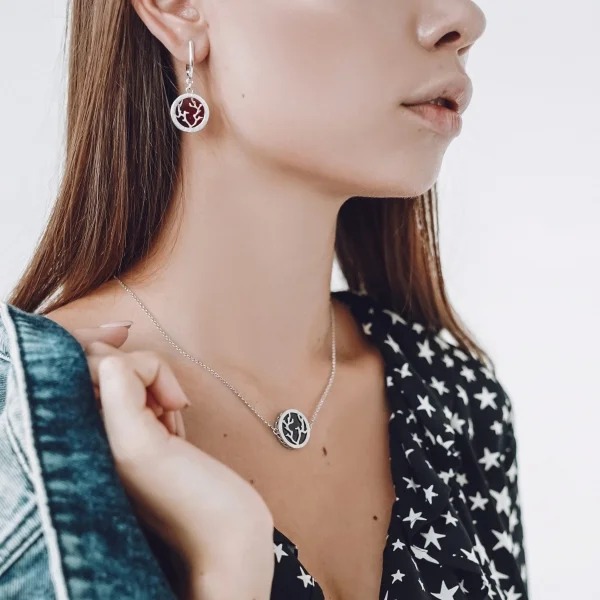 Серебряные серьги с янтарём E10009SV SunStone