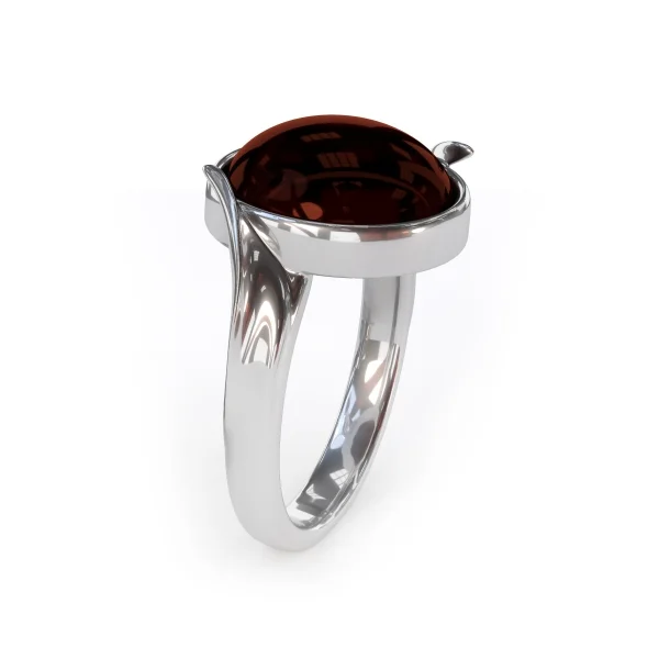 Кольцо серебряное с янтарём R9222RV SunStone