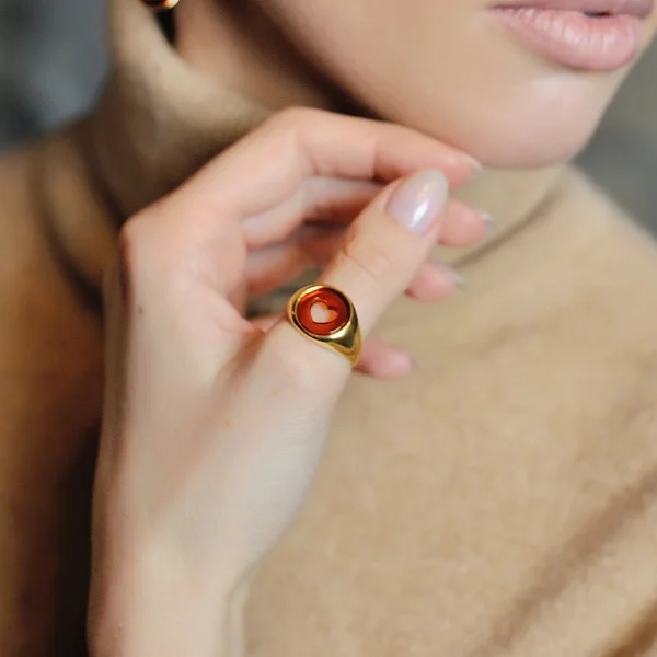 Кольцо серебряное с янтарём R9230ZK SunStone