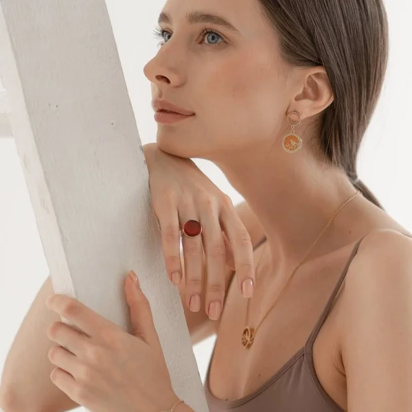 Кольцо серебряное с янтарём R10002ZK SunStone