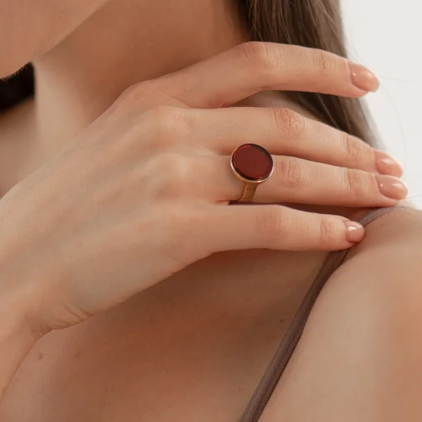 Кольцо серебряное с янтарём R10002ZK SunStone