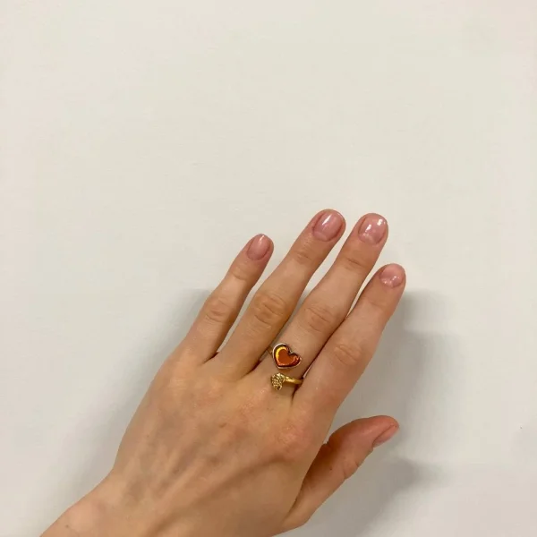 Кольцо серебряное с янтарём R9170ZK SunStone